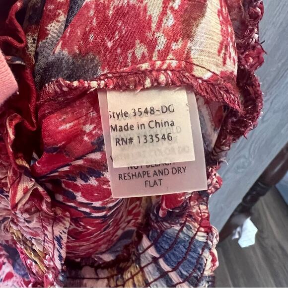 Ecru Print sheer Blouse - Picture 4 of 7